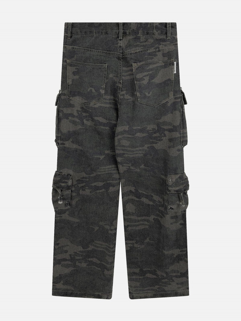 Camouflage  Pantalon Cargo Aelfric Eden Multi-pocket  Vert - NKH-7989932